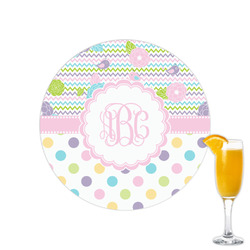 Girly Girl Printed Drink Topper - 2.15" (Personalized)