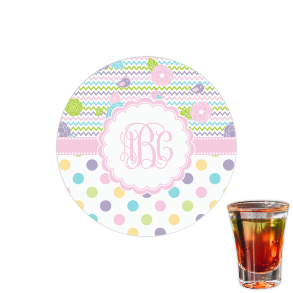 Custom Girly Girl Printed Drink Topper - 1.5" (Personalized)