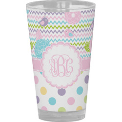 Girly Girl Pint Glass - Full Color (Personalized)