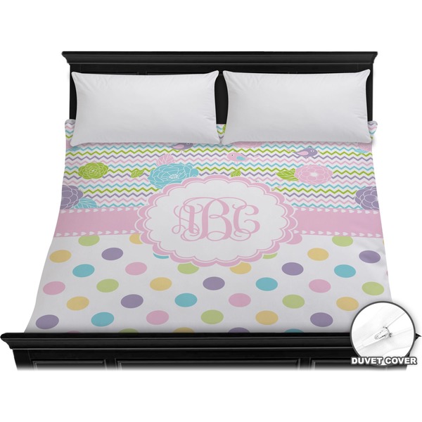 Custom Girly Girl Duvet Cover - King (Personalized)