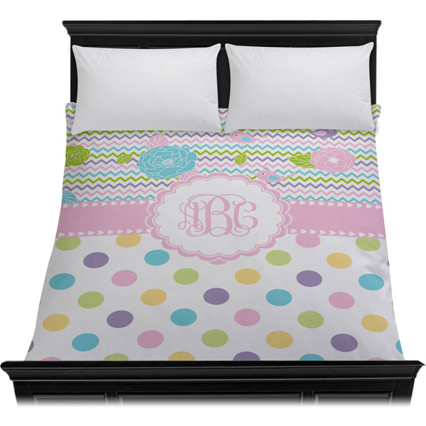 Girly Girl Duvet Cover - Queen - On Bed - No Prop