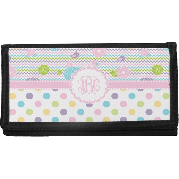 Custom Girly Girl Canvas Checkbook Cover (Personalized)
