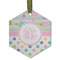 Girly Girl Frosted Glass Ornament - Hexagon