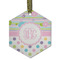 Girly Girl Flat Glass Ornament - Hexagon w/ Monogram