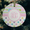 Girly Girl Frosted Glass Ornament - Round (Lifestyle)