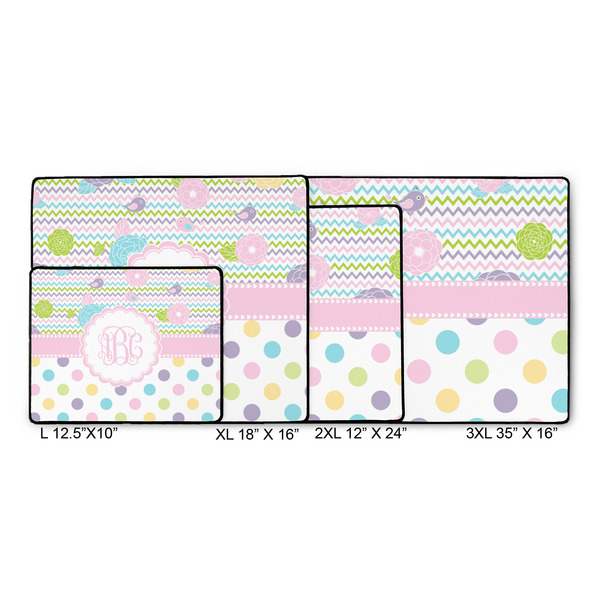 Girly Girl Gaming Mats - SIZE CHART