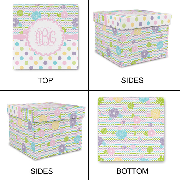 Girly Girl Gift Boxes with Lid - Canvas Wrapped - Large - Approval