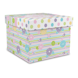 Girly Girl Gift Box with Lid - Canvas Wrapped - Large (Personalized)
