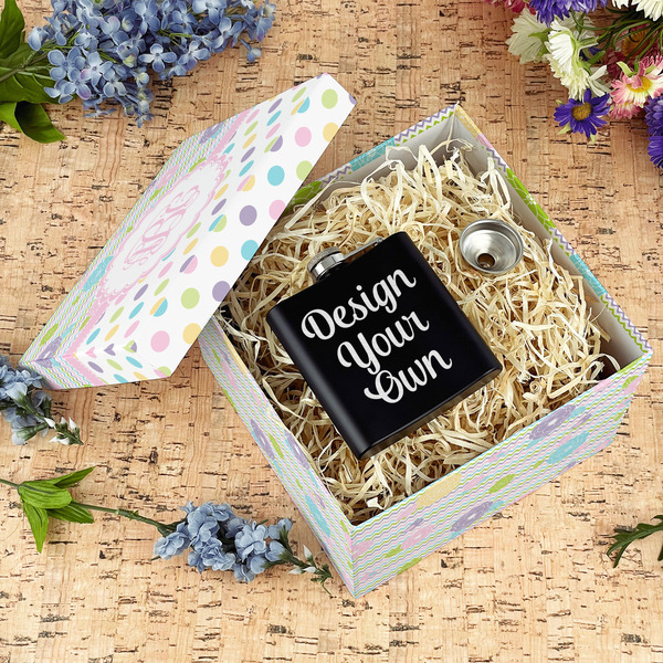 Girly Girl Gift Boxes with Lid - Canvas Wrapped - Large - In Context