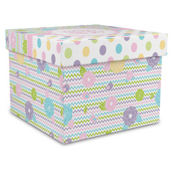 Girly Girl Gift Box with Lid - Canvas Wrapped - XX-Large (Personalized)
