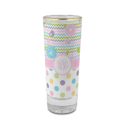 Girly Girl 2 oz Shot Glass - Glass with Gold Rim (Personalized)