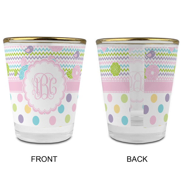 Girly Girl Glass Shot Glass - with gold rim - APPROVAL