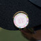 Girly Girl Golf Ball Marker Hat Clip - Gold - On Hat