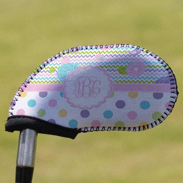 Custom Girly Girl Golf Club Iron Cover (Personalized)