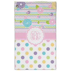 Girly Girl Golf Towel - Poly-Cotton Blend - Large w/ Monograms