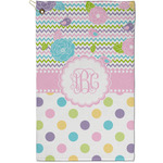 Girly Girl Golf Towel - Poly-Cotton Blend - Small w/ Monograms