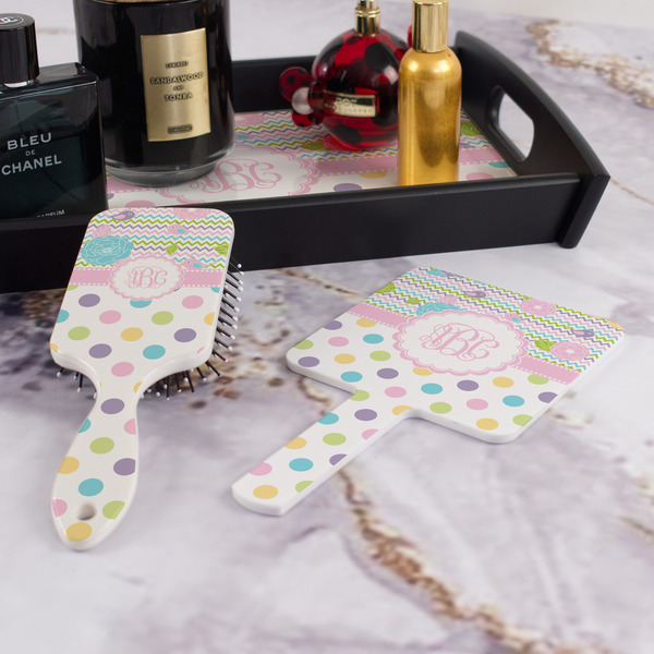 Girly Girl Hair Brush and Hand Mirror - Bathroom Scene