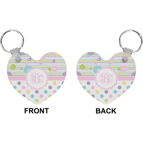 Girly Girl Heart Keychain (Front + Back)
