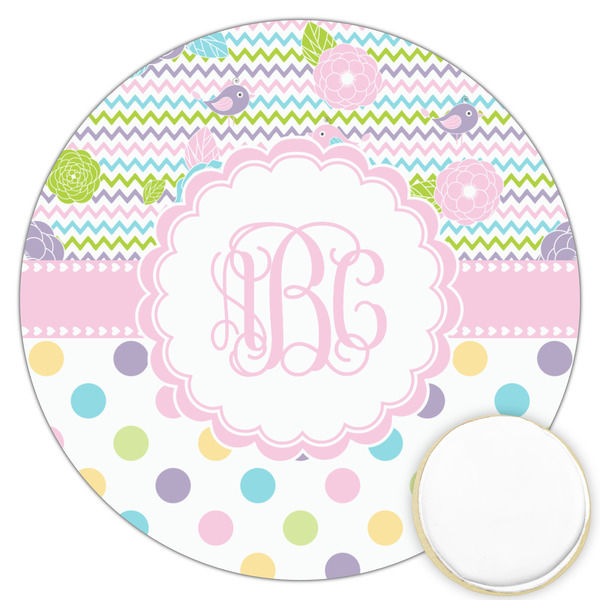 Custom Girly Girl Printed Cookie Topper - 3.25" (Personalized)