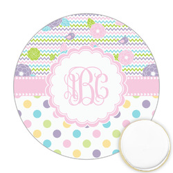 Girly Girl Printed Cookie Topper - Round (Personalized)