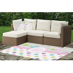 Girly Girl Indoor / Outdoor Rug - Custom Size w/ Monogram