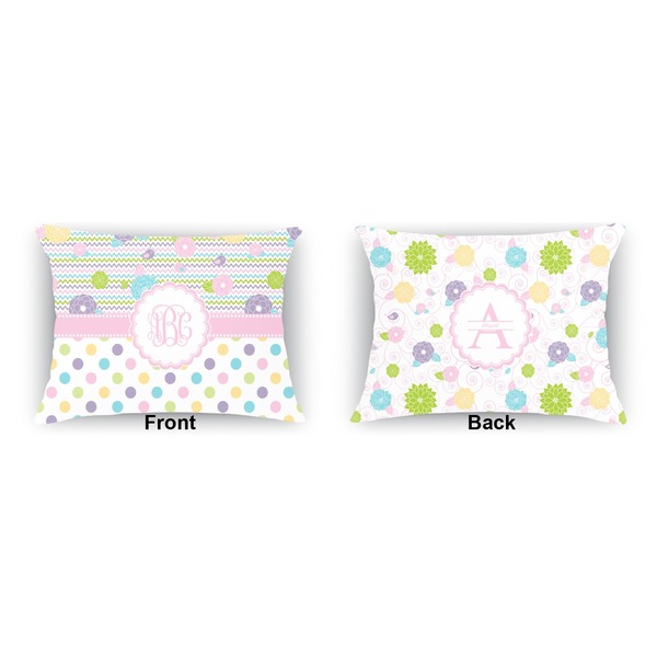 Girly Girl  Indoor Rectangular Burlap Pillow (Front and Back)