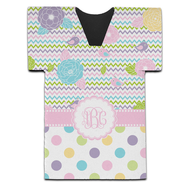 Girly Girl Jersey Bottle Cooler - Set of 4 - FRONT (flat)