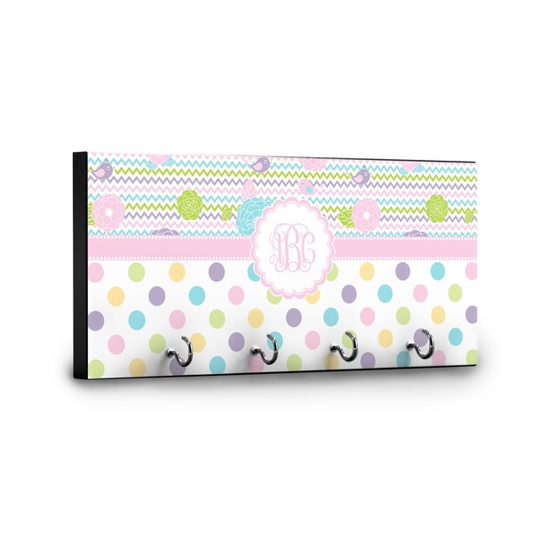 Girly Girl Key Hanger - Front View with Hooks