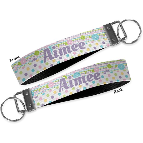 Girly Girl Key-chain - Metal and Nylon - Front and Back