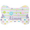 Girly Girl Bone Shaped Dog Food Mat (Large) (Personalized)