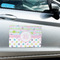 Girly Girl Large Rectangle Car Magnets- In Context