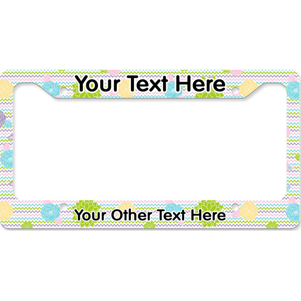 Custom Girly Girl License Plate Frame - Style B (Personalized)