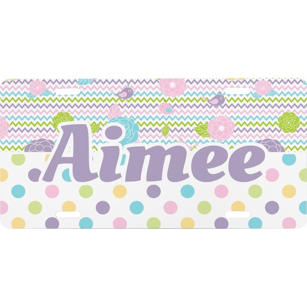 Custom Girly Girl Front License Plate (Personalized)