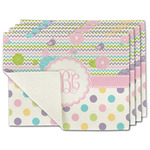 Girly Girl Single-Sided Linen Placemat - Set of 4 w/ Monogram