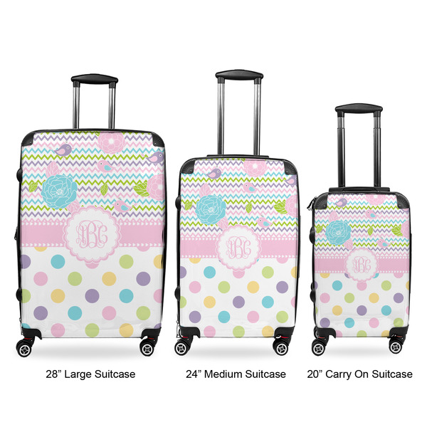 Girly Girl Luggage Bags all sizes - With Handle