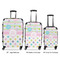 Girly Girl Luggage Bags all sizes - With Handle