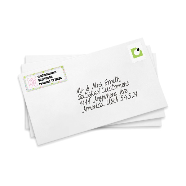 Girly Girl Mailing Label on Envelopes
