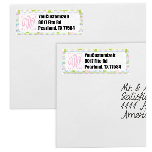 Girly Girl Mailing Labels - Double Stack Close Up