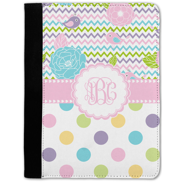 Custom Girly Girl Notebook Padfolio - Medium w/ Monogram