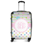 Girly Girl Suitcase - 24" Medium - Checked (Personalized)