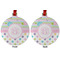 Girly Girl Metal Ball Ornament - Front and Back