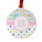 Girly Girl Metal Ball Ornament - Front