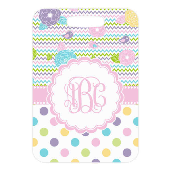 Girly Girl Metal Luggage Tag - Front Without Strap