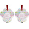 Girly Girl Metal Paw Ornament - Front and Back