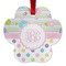 Girly Girl Metal Paw Ornament - Double Sided w/ Monogram