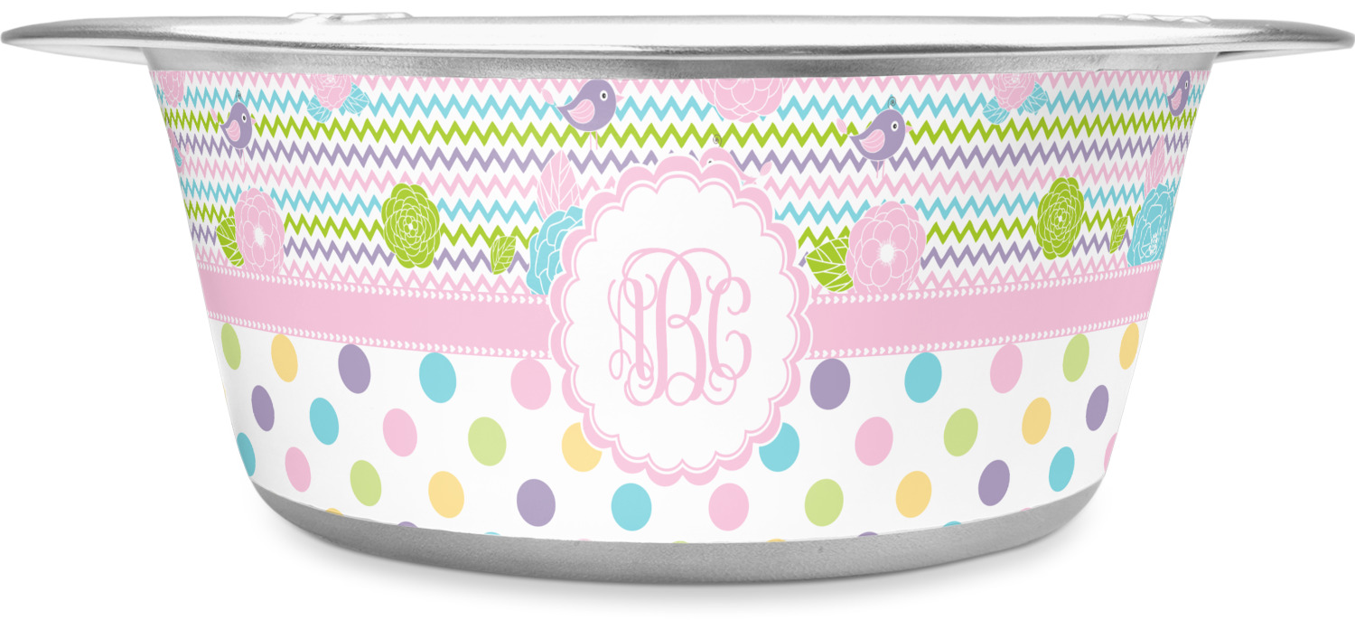 Girly Girl Stainless Steel Dog Bowl Small (Personalized) YouCustomizeIt