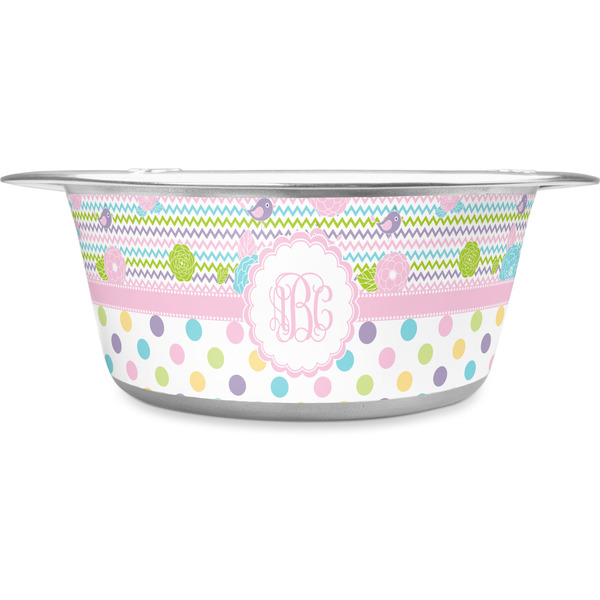 Custom Girly Girl Stainless Steel Dog Bowl - Small (Personalized)
