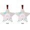 Girly Girl Metal Star Ornament - Front and Back
