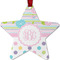 Girly Girl Metal Star Ornament - Front