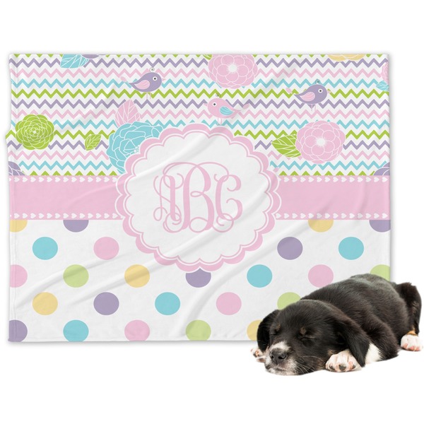 Custom Girly Girl Dog Blanket - Large (Personalized)
